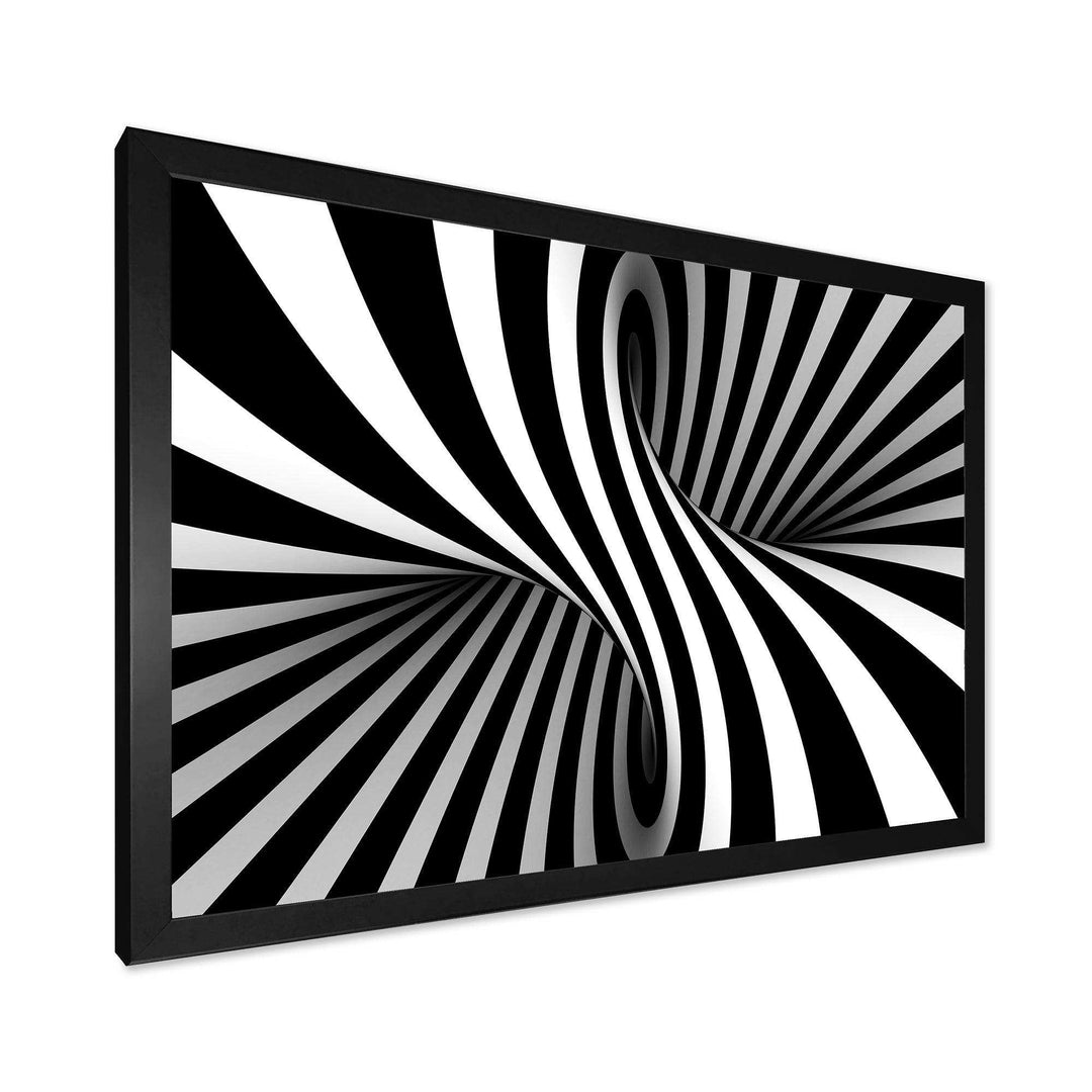 Black and White Spiral - Modern Bedroom Wall Art