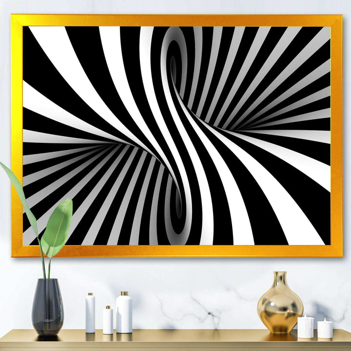 Black and White Spiral - Modern Bedroom Wall Art