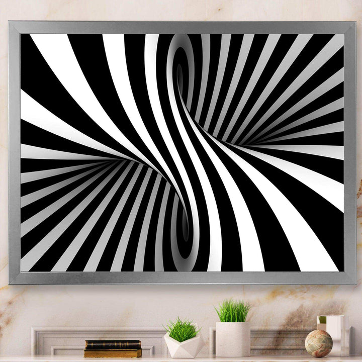 Black and White Spiral - Modern Bedroom Wall Art