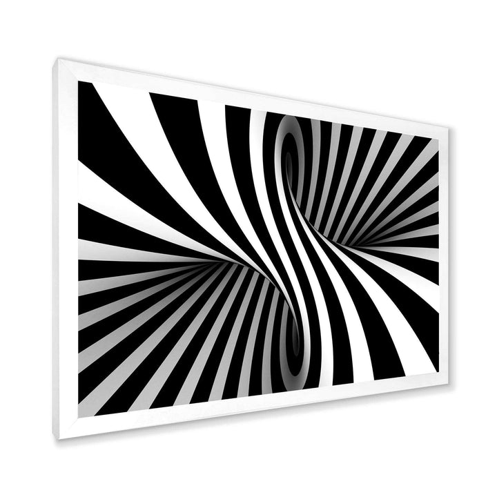 Black and White Spiral - Modern Bedroom Wall Art