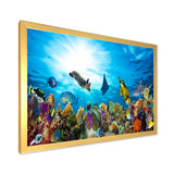 Colorful Coral Reef with Fishes