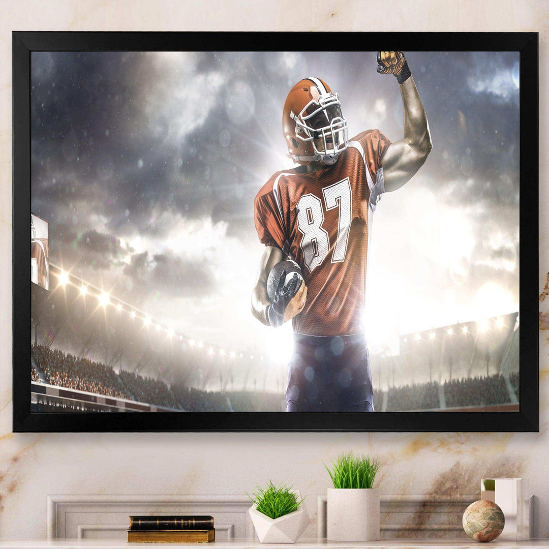 American Footballer on Stadium