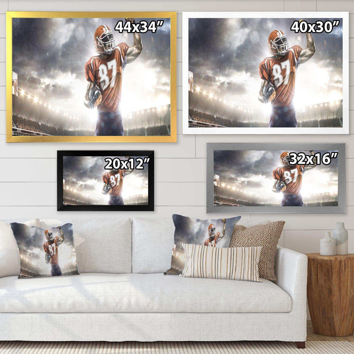 American Footballer on Stadium