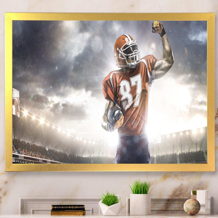 American Footballer on Stadium