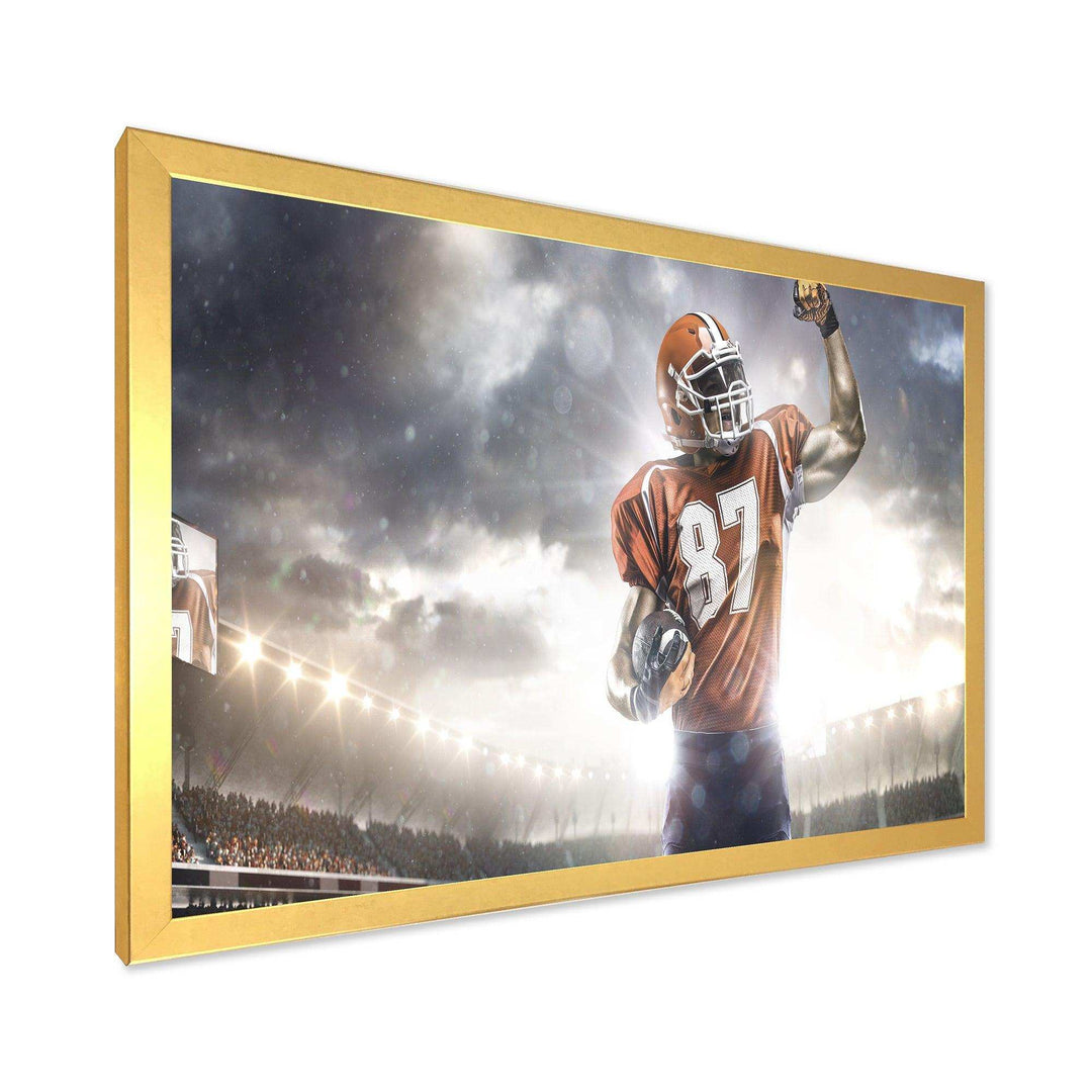 American Footballer on Stadium