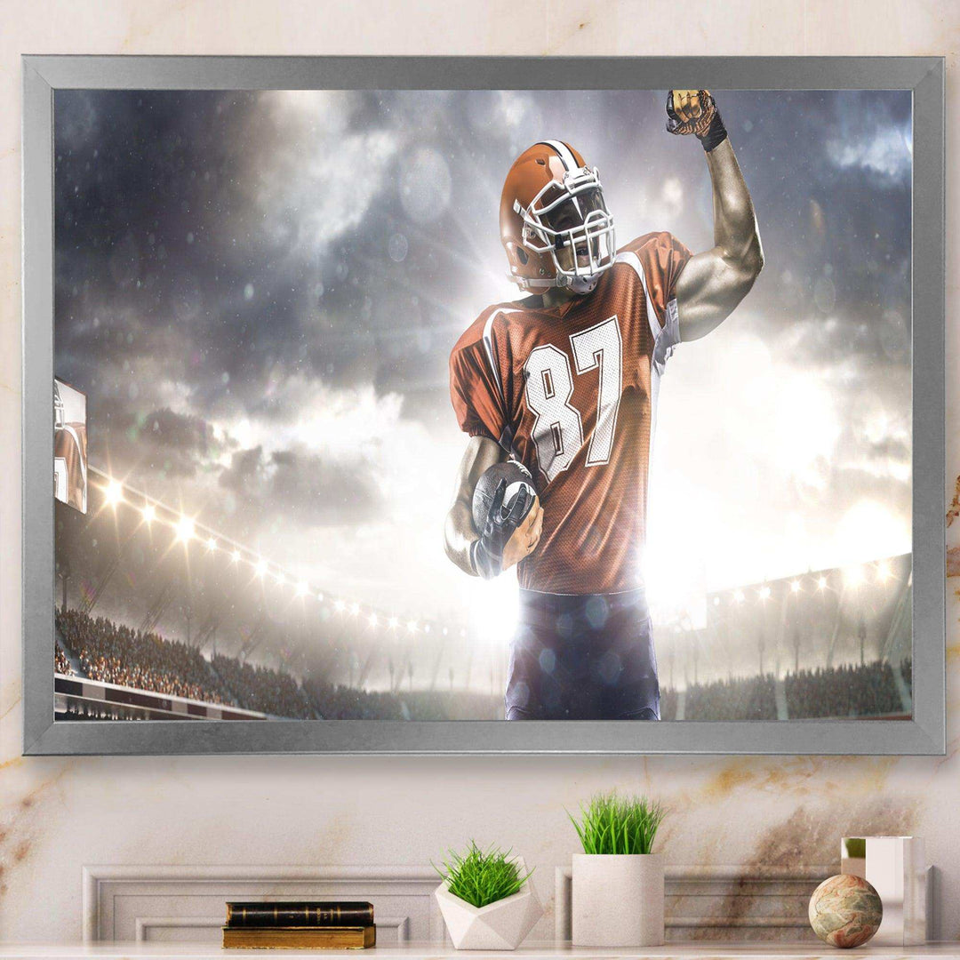 American Footballer on Stadium