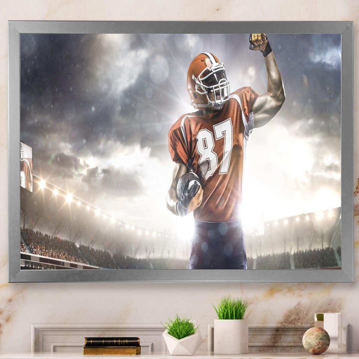 American Footballer on Stadium
