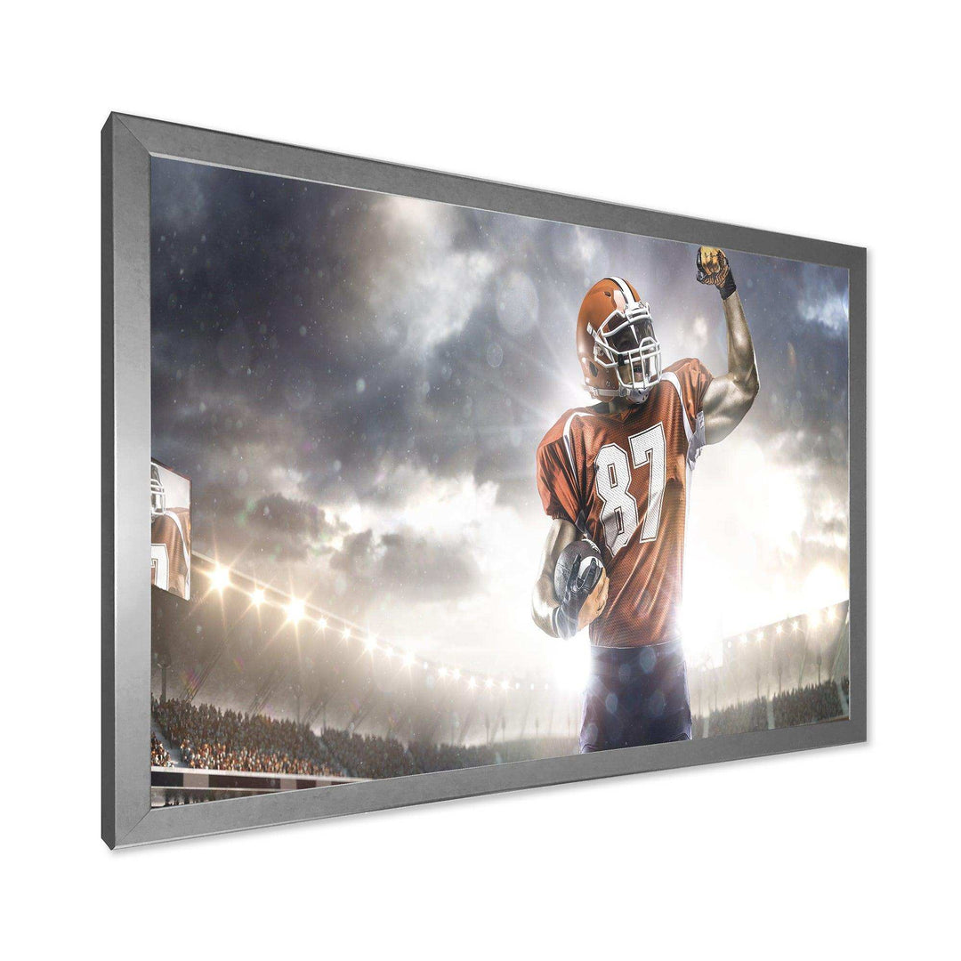 American Footballer on Stadium
