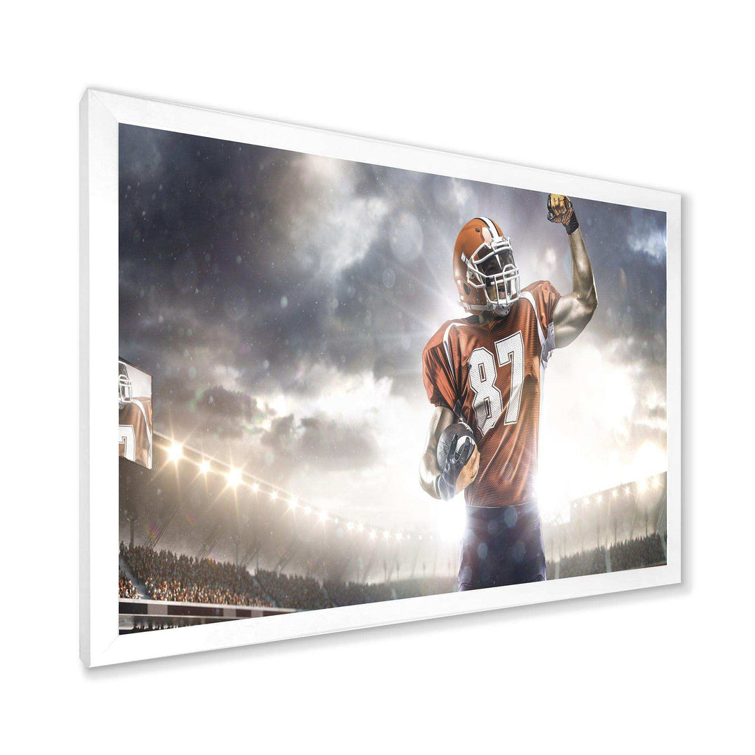 American Footballer on Stadium