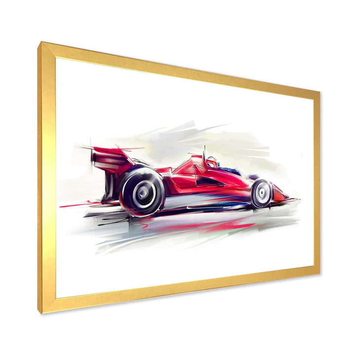 Red Formula One Car