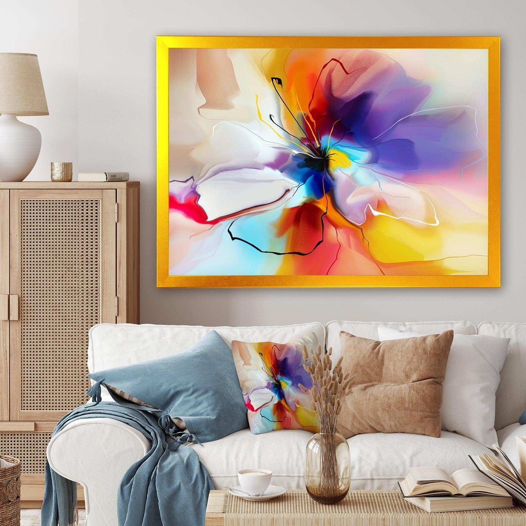 Creative Flower in Multiple Colors - Modern Bedroom Wall Art