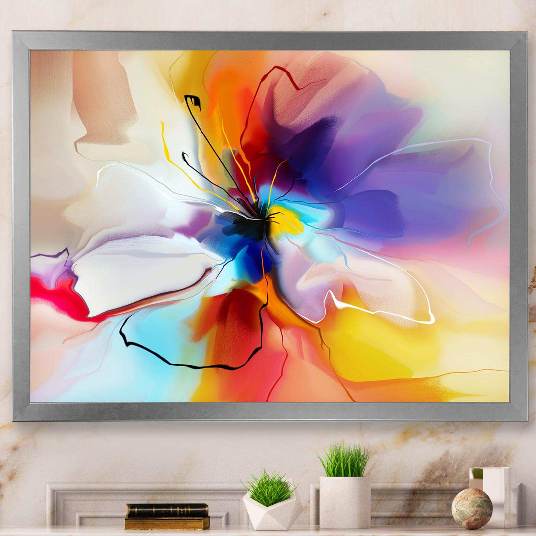 Creative Flower in Multiple Colors - Modern Bedroom Wall Art