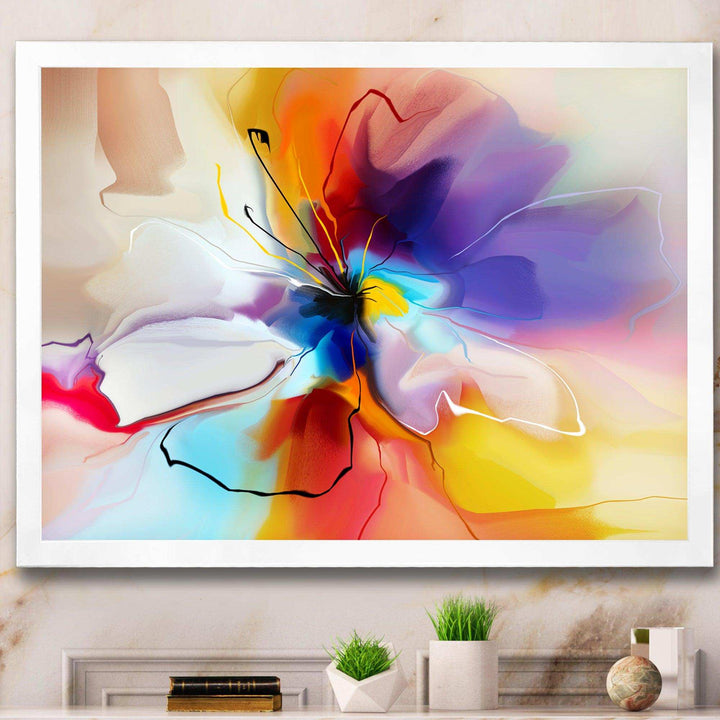 Creative Flower in Multiple Colors - Modern Bedroom Wall Art