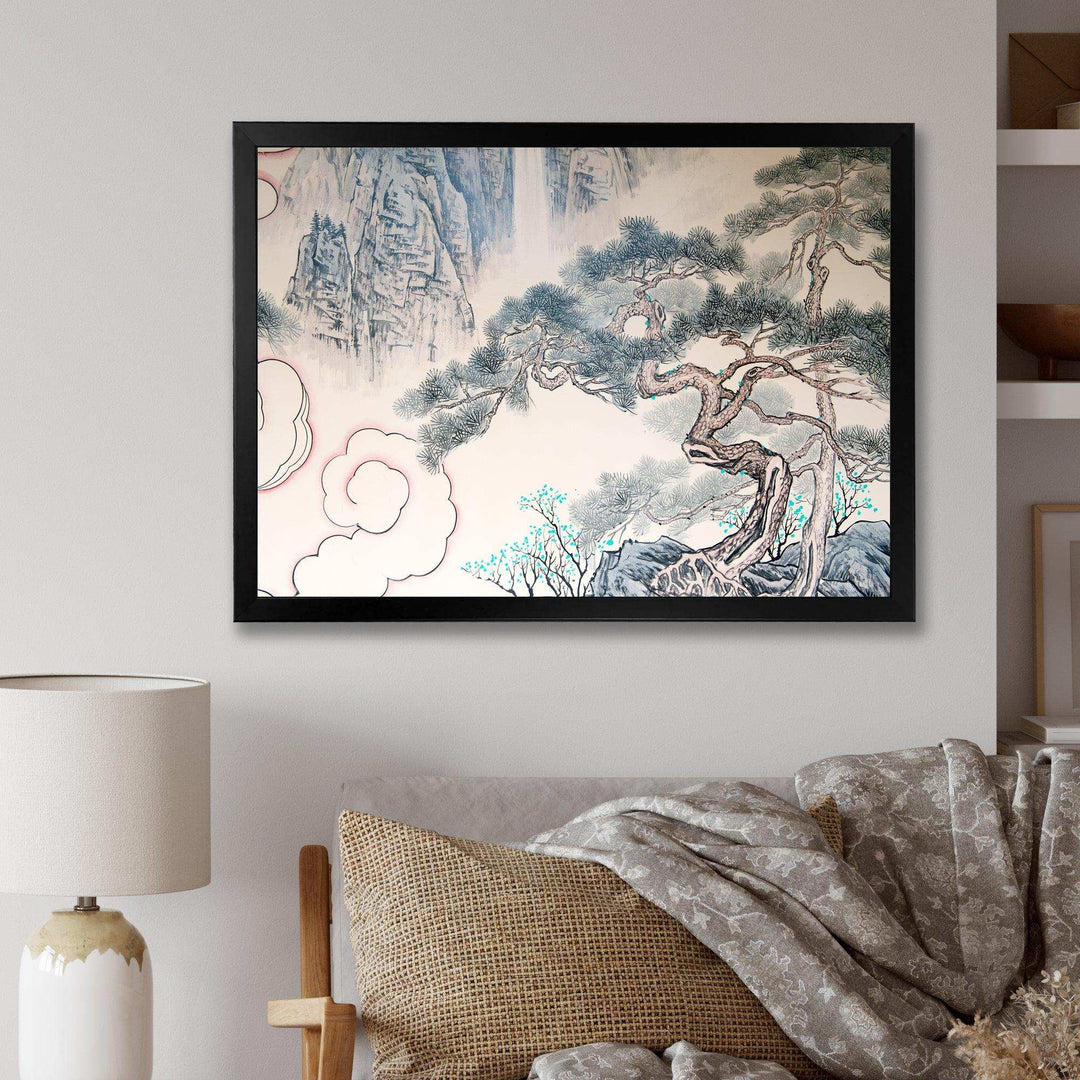 Chinese Blue Tree Art - Traditional Wall Art Prints