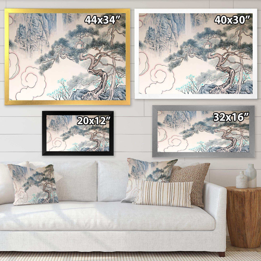 Chinese Blue Tree Art - Traditional Wall Art Prints
