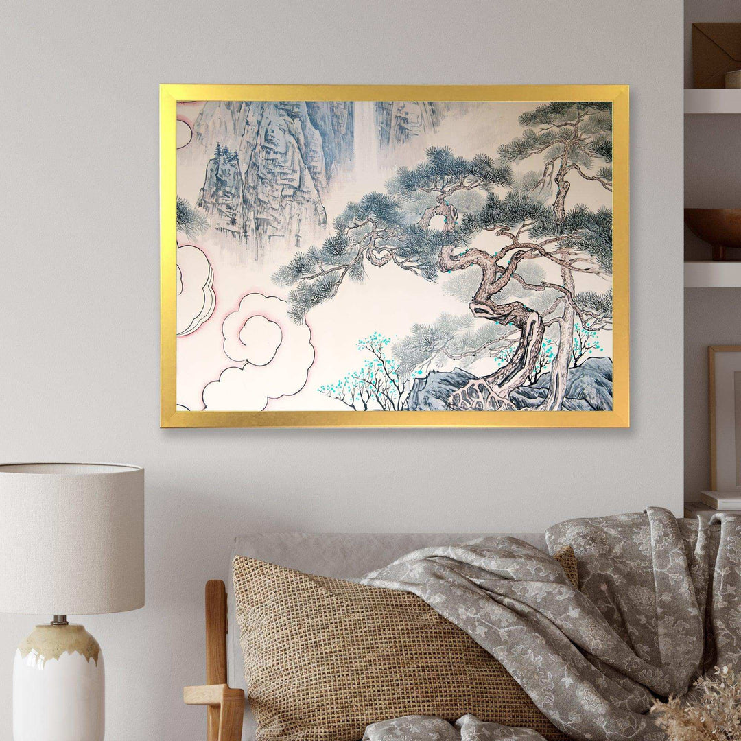 Chinese Blue Tree Art - Traditional Wall Art Prints