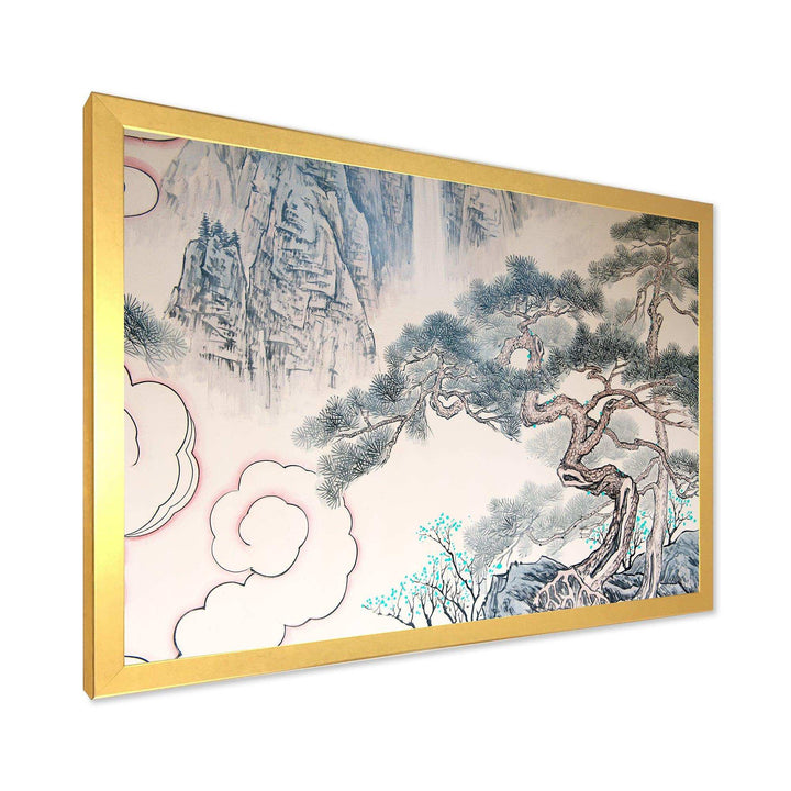 Chinese Blue Tree Art - Traditional Wall Art Prints