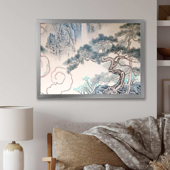 Chinese Blue Tree Art - Traditional Wall Art Prints