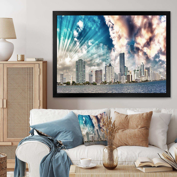 Miami Skyline with Clouds