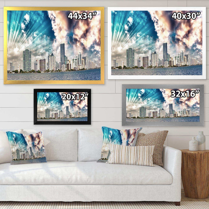Miami Skyline with Clouds