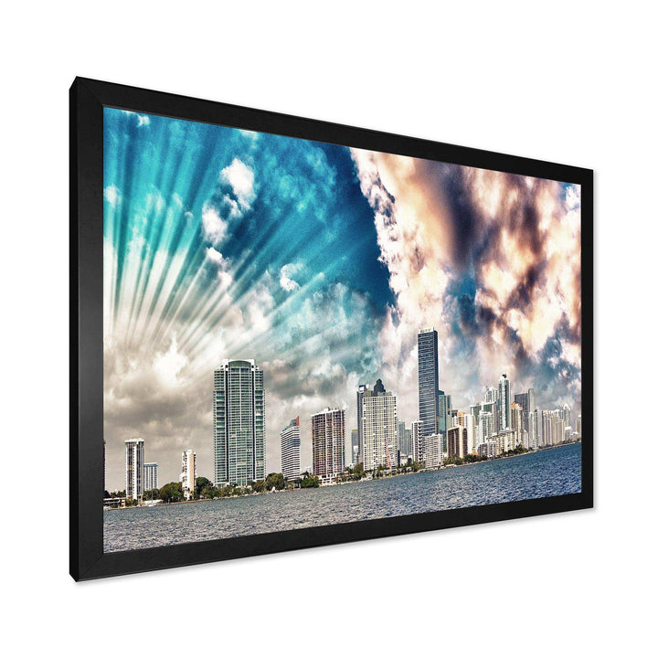 Miami Skyline with Clouds