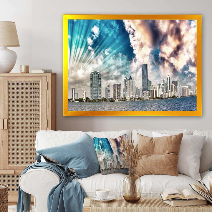 Miami Skyline with Clouds