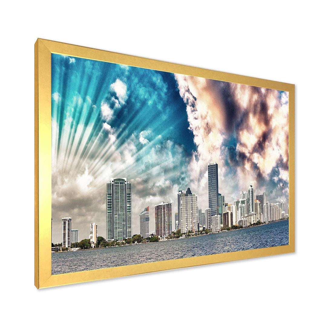 Miami Skyline with Clouds