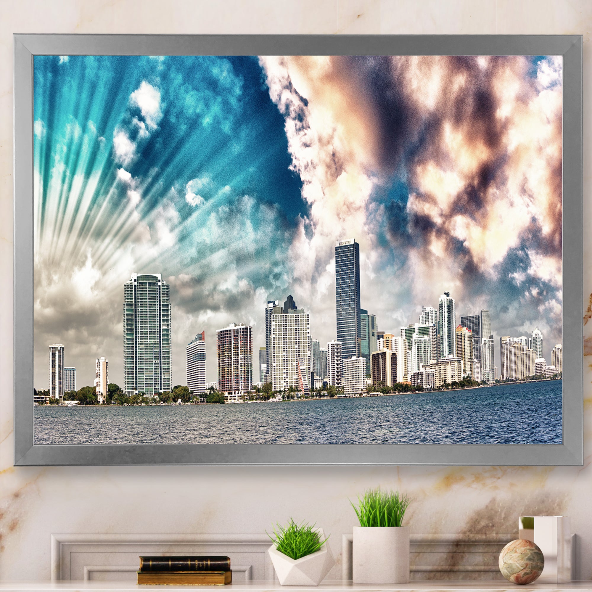 Miami Skyline with Clouds