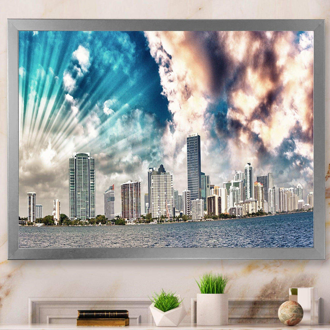 Miami Skyline with Clouds