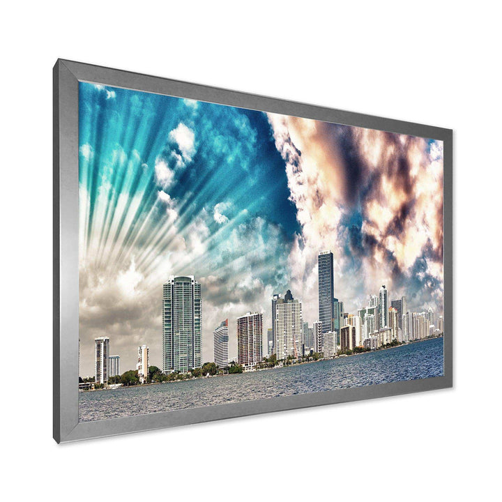 Miami Skyline with Clouds