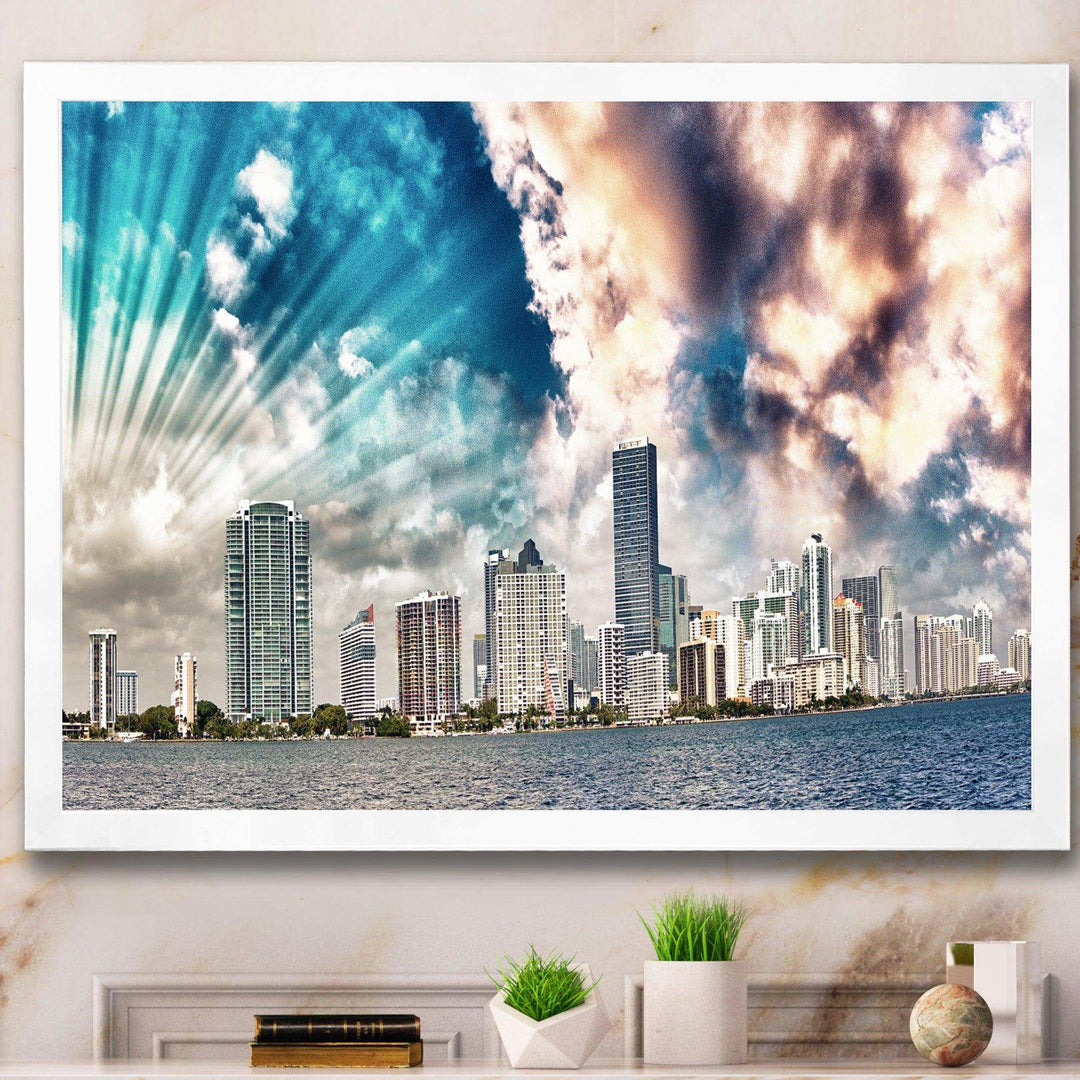 Miami Skyline with Clouds