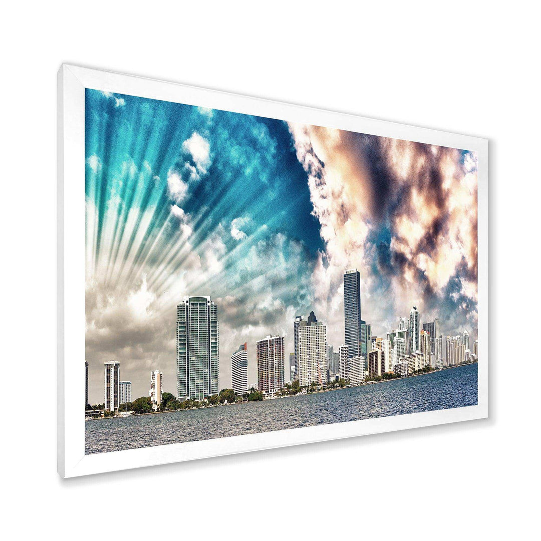 Miami Skyline with Clouds