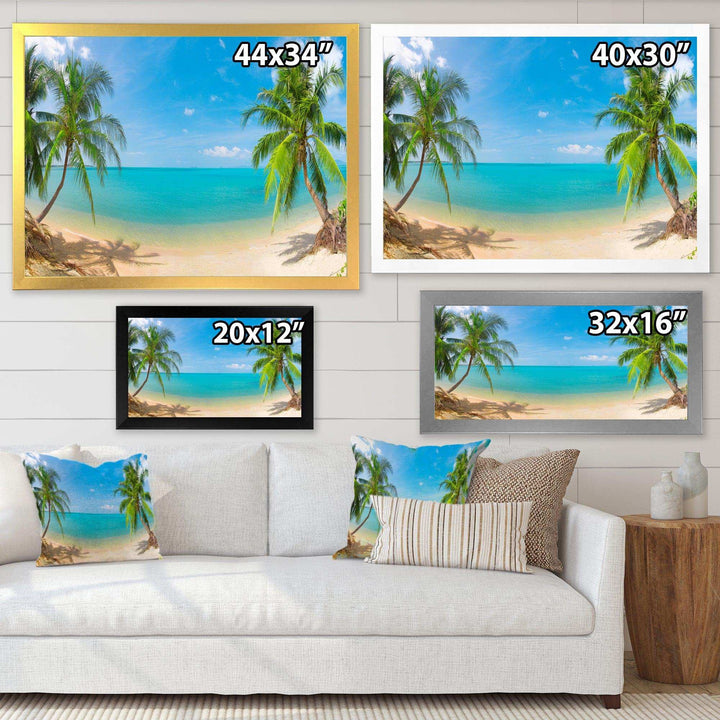 Tropical Beach with Coconut Trees