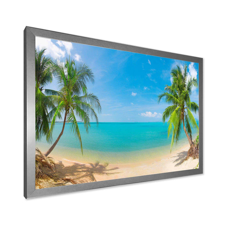Tropical Beach with Coconut Trees
