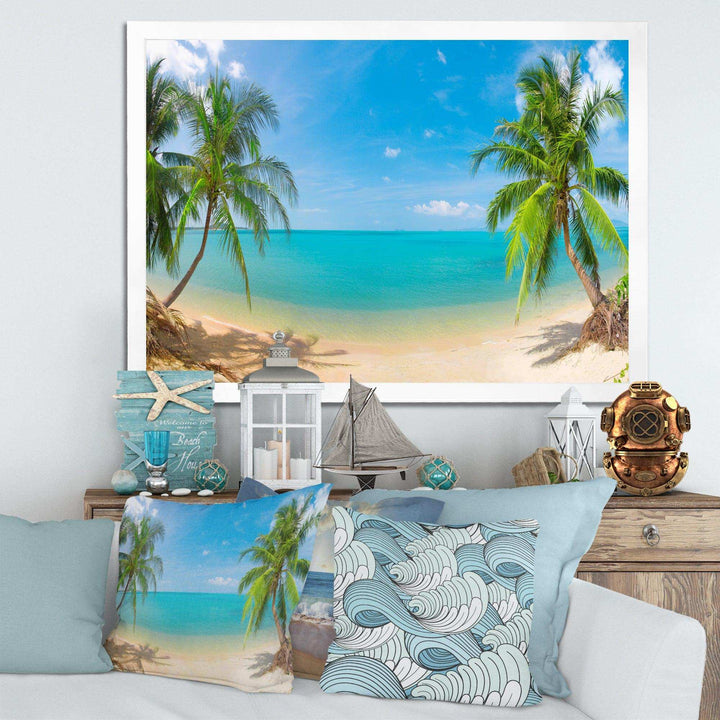 Tropical Beach with Coconut Trees