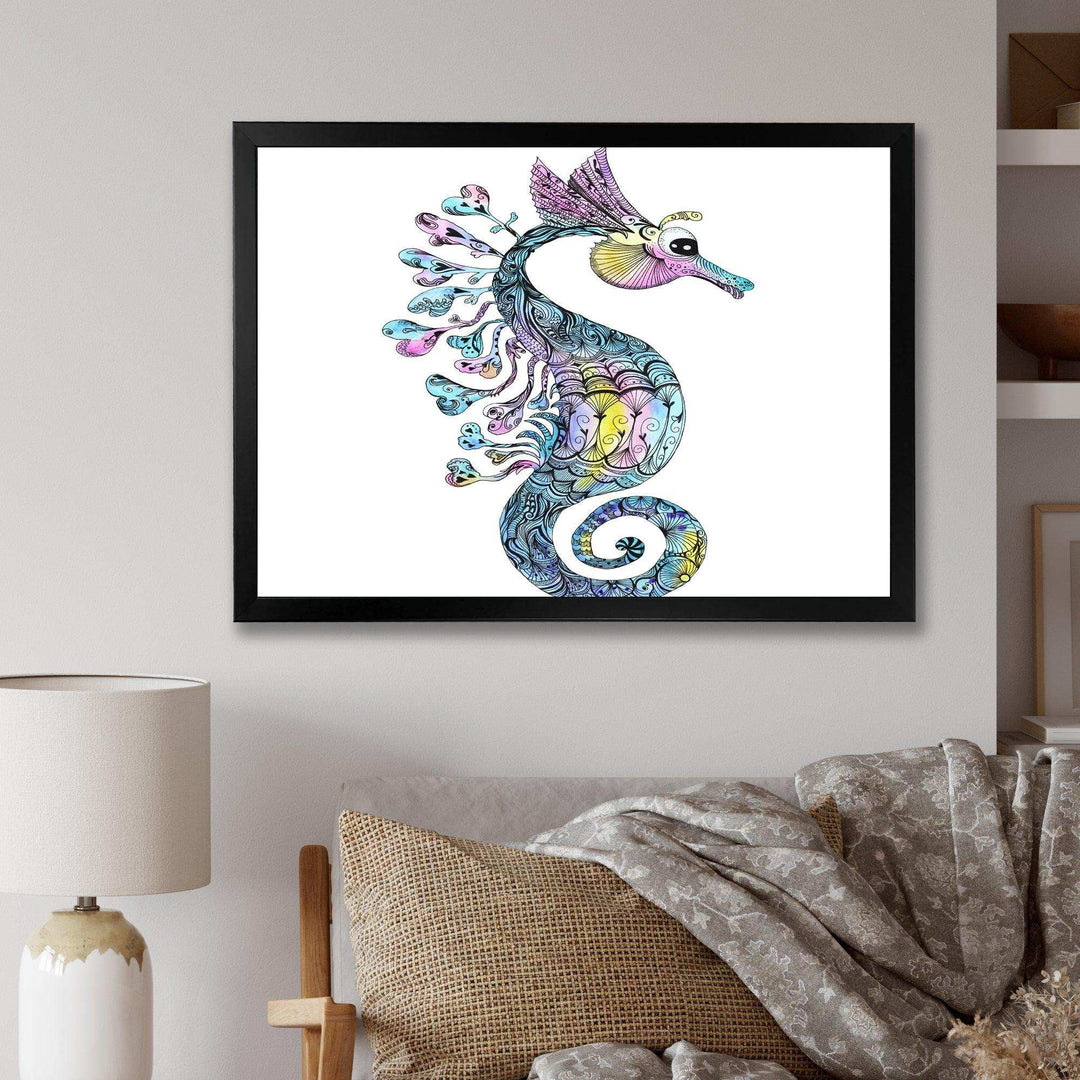 Colorful Seahorse Watercolor