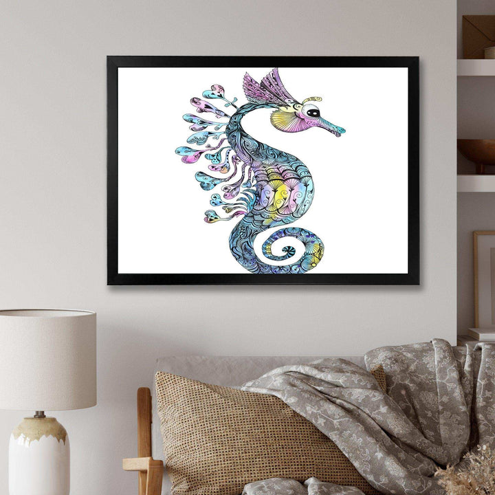 Colorful Seahorse Watercolor
