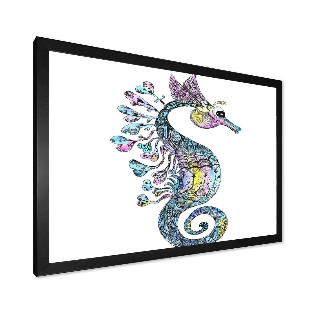 Colorful Seahorse Watercolor