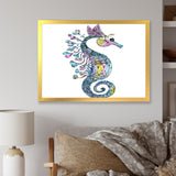 Colorful Seahorse Watercolor