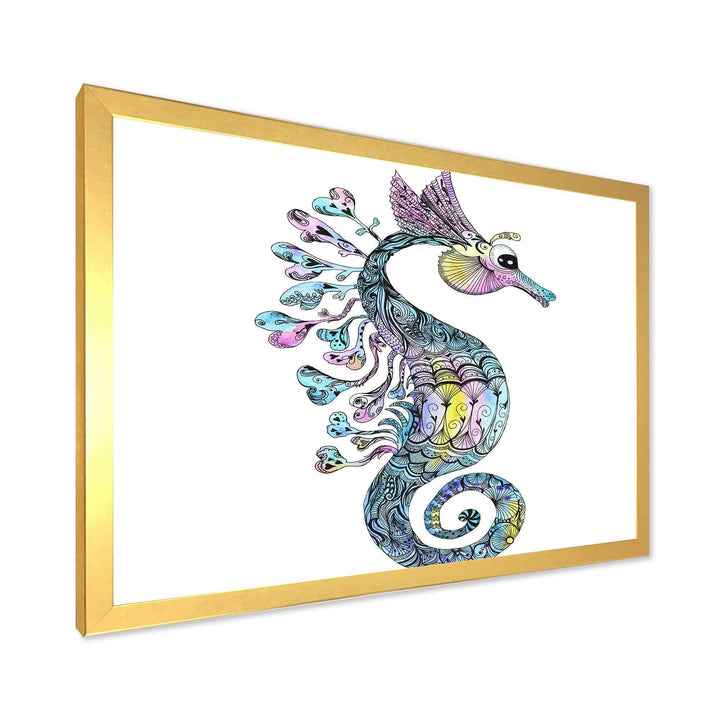 Colorful Seahorse Watercolor