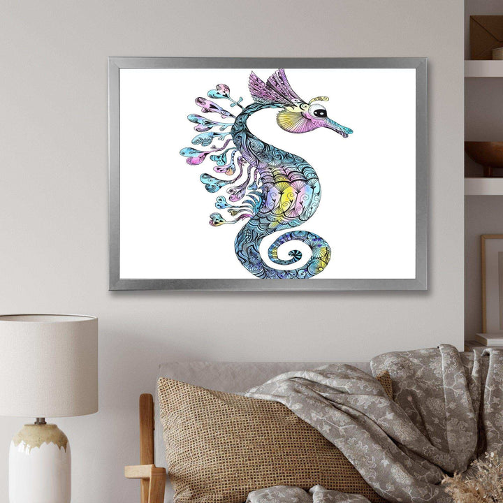 Colorful Seahorse Watercolor