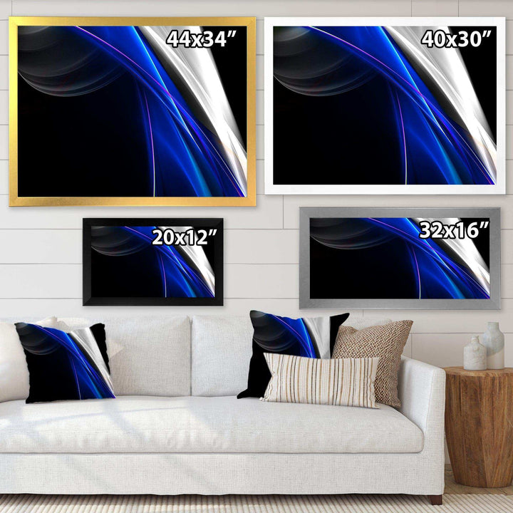 Glittering Blue Pattern - Modern Wall Art Prints