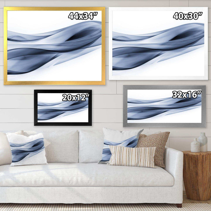 Glittering Light Blue Pattern - Modern Canvas Wall Art