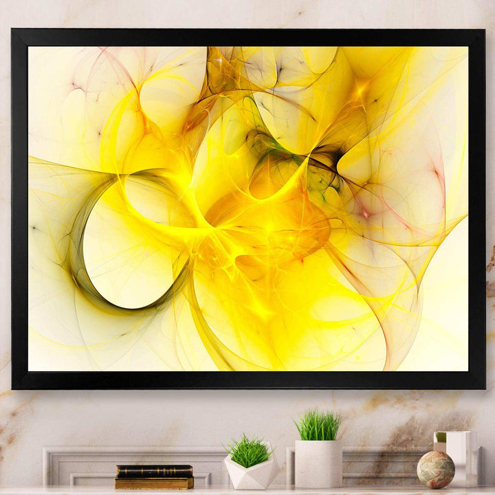 Light Yellow Nebula Star - Modern Wall Art Prints