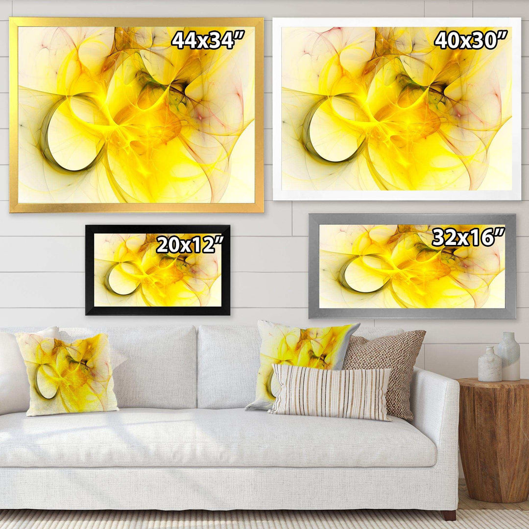 Light Yellow Nebula Star - Modern Wall Art Prints