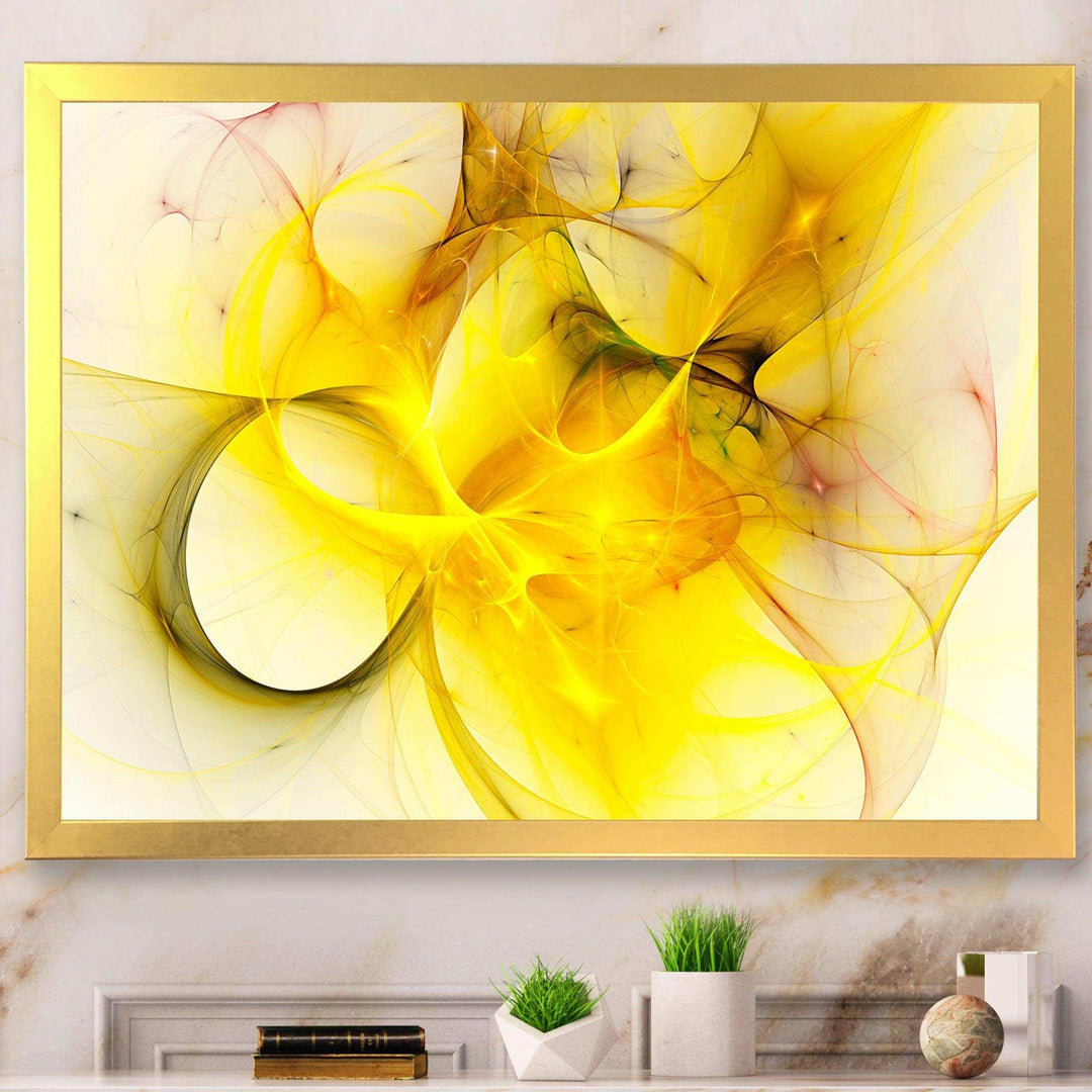 Light Yellow Nebula Star - Modern Wall Art Prints