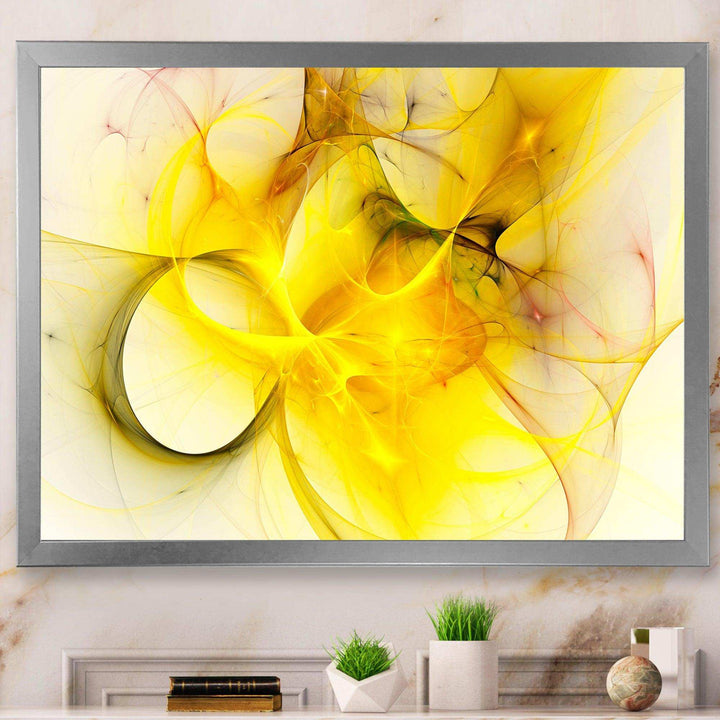 Light Yellow Nebula Star - Modern Wall Art Prints