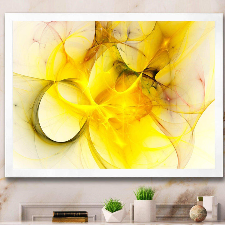 Light Yellow Nebula Star - Modern Wall Art Prints