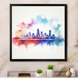 Abstract Sacramento City Skyline Canvas Canvas