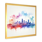 Abstract Sacramento City Skyline Framed Print Vibrant Gold - 1.5"Width